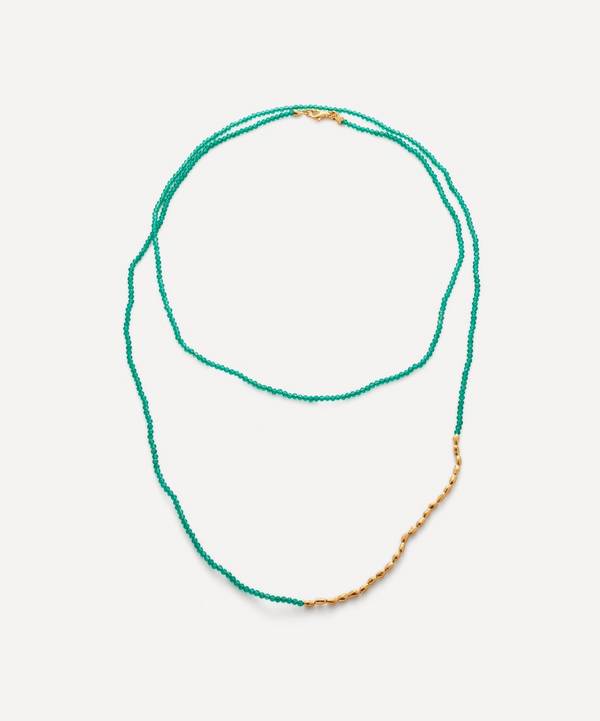 Monica Vinader - Gold Plated Vermeil Silver 36" Mini Nugget Long Gemstone Beaded Necklace image number 0