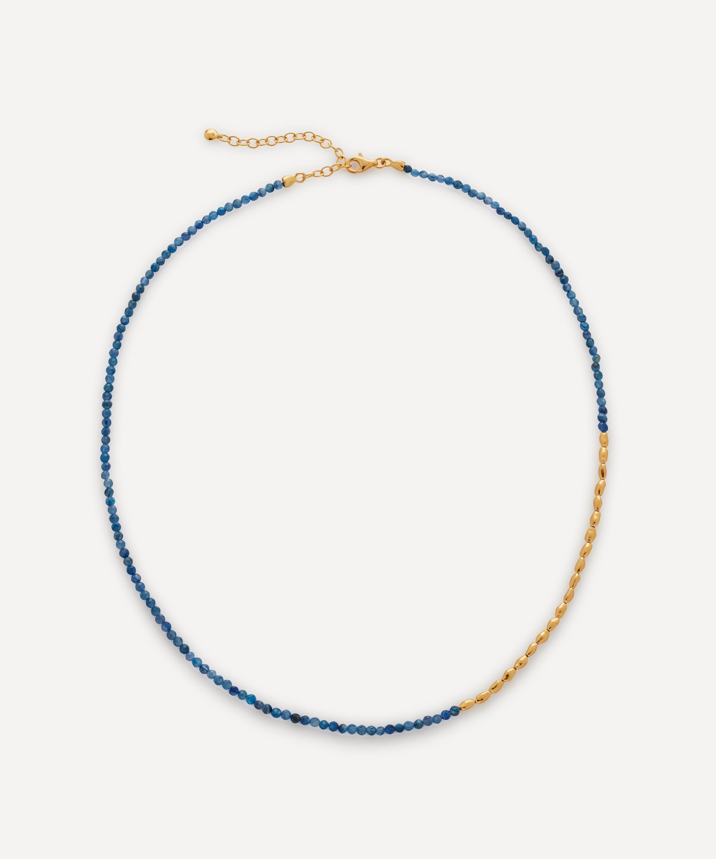 Monica Vinader - Gold Plated Vermeil Silver 16-18" Mini Nugget Gemstone Beaded Necklace image number 0