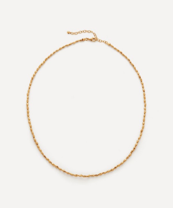 Monica Vinader - 18ct Gold Plated Vermeil Silver 16-18" Mini Nugget Beaded Necklace image number null