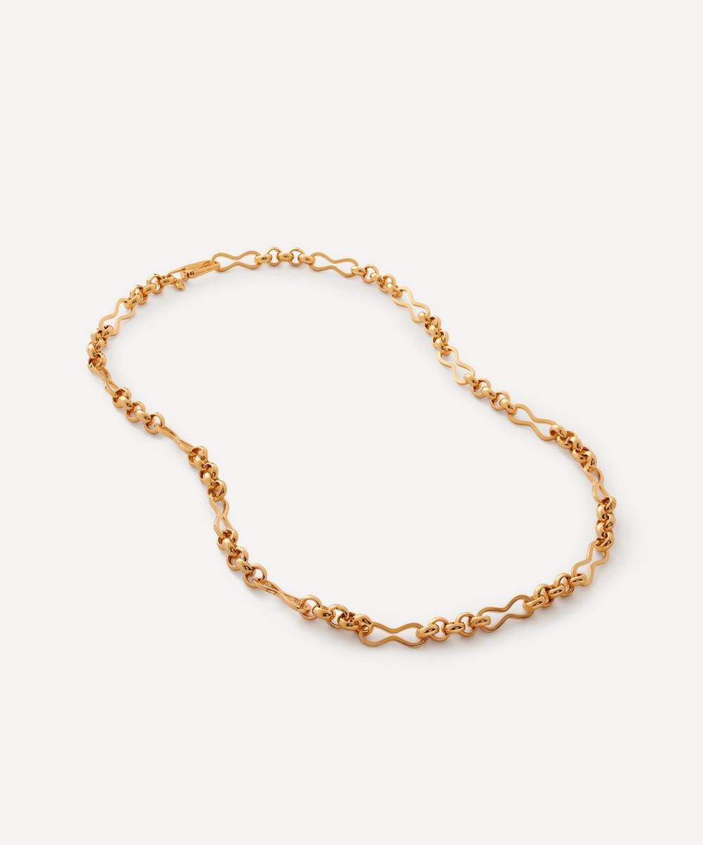 Monica Vinader - 18ct Gold-Plated Vermeil Silver Heritage Link Chain Necklace