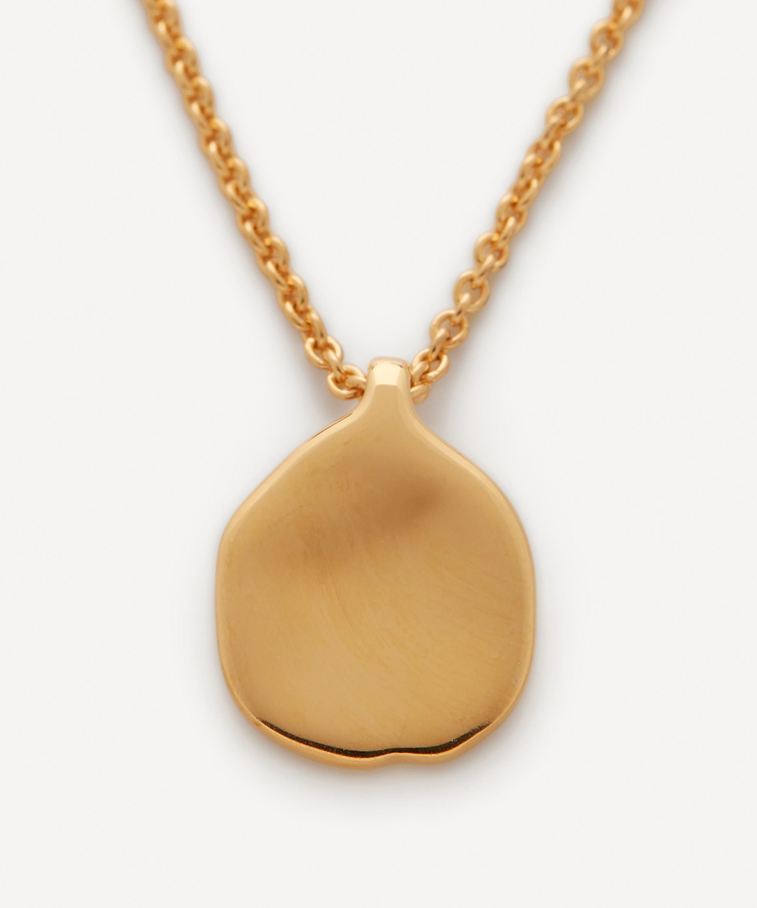 Monica Vinader - 18ct Gold Plated Vermeil Silver Siren Petal Pendant Necklace image number 0