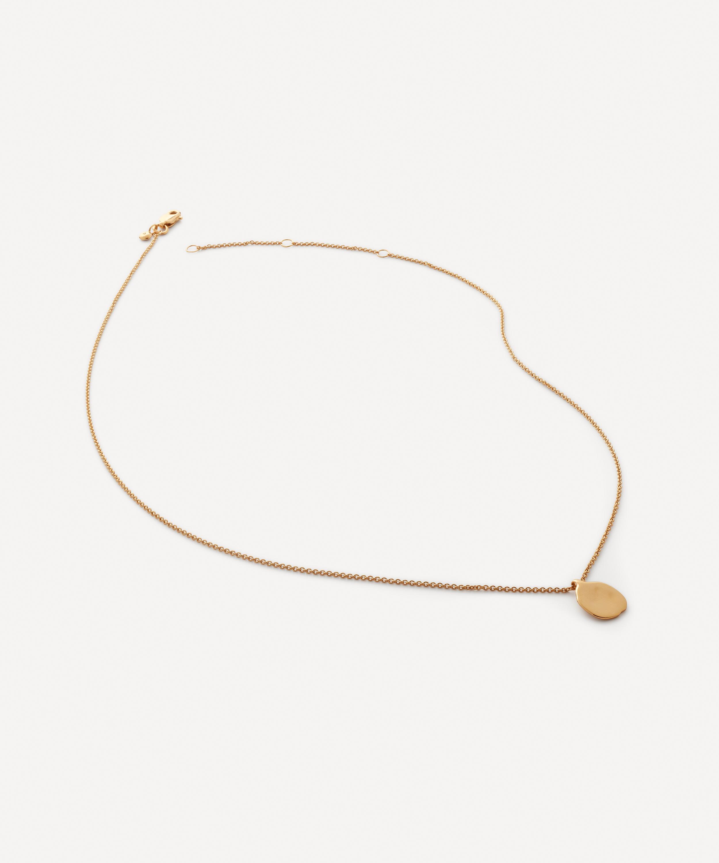 Monica Vinader - 18ct Gold Plated Vermeil Silver Siren Petal Pendant Necklace image number 1