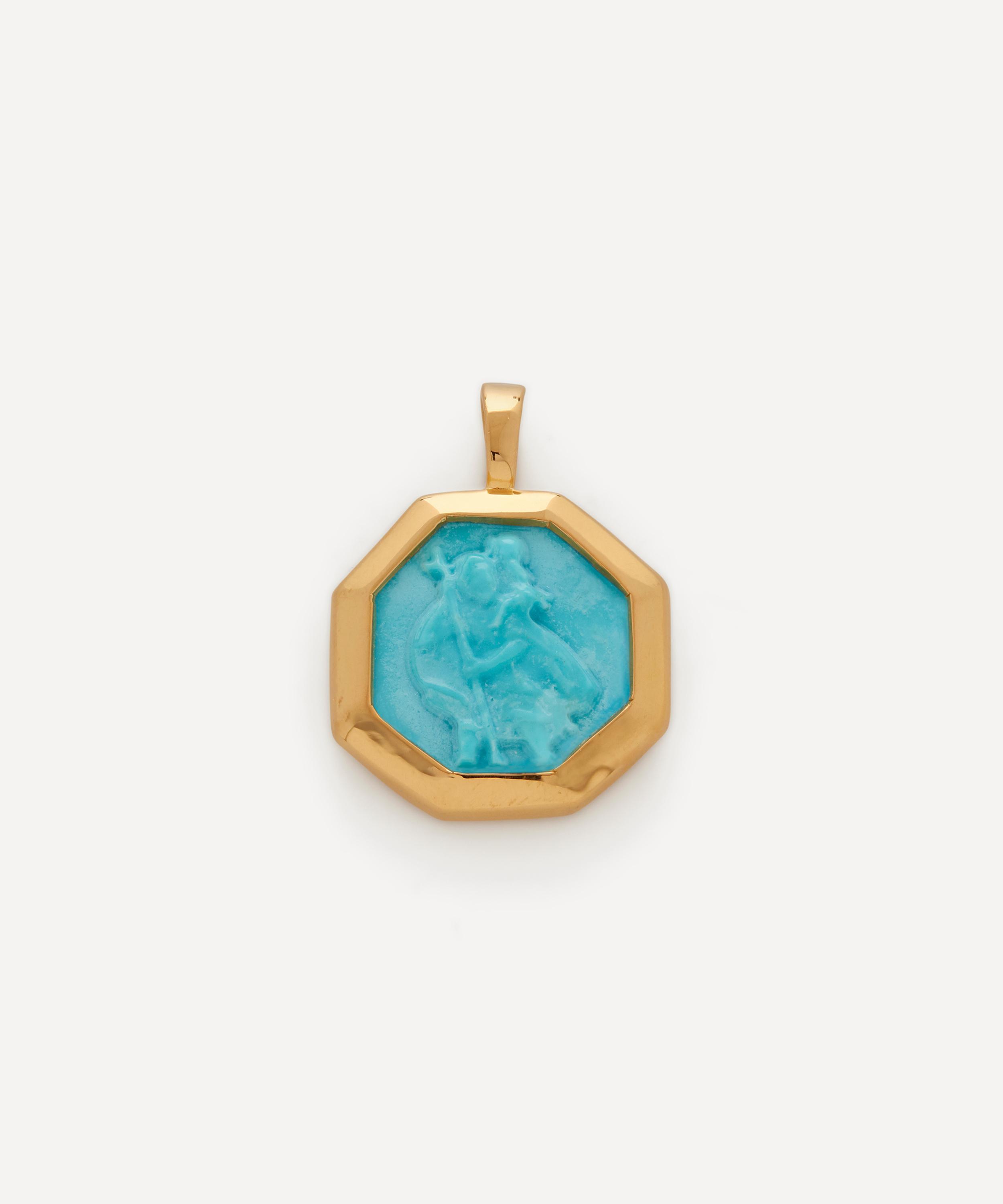 Monica Vinader - 18ct Gold Plated Vermeil Silver St Christopher Pendant Charm