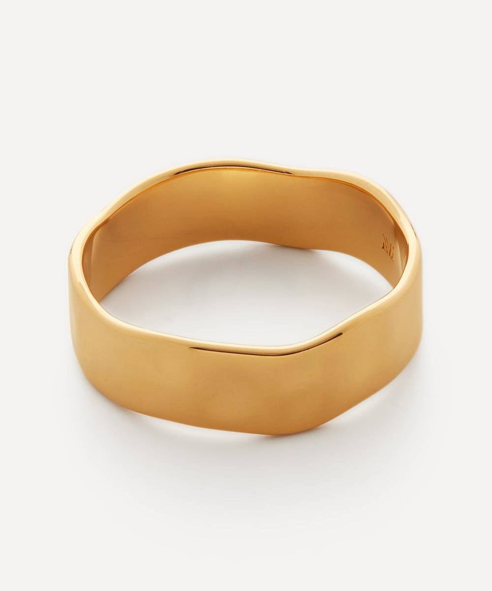 Monica Vinader - 18ct Gold Plated Vermeil Silver Siren Muse Band Ring