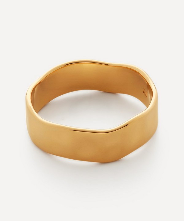 Monica Vinader - 18ct Gold Plated Vermeil Silver Siren Muse Band Ring image number null