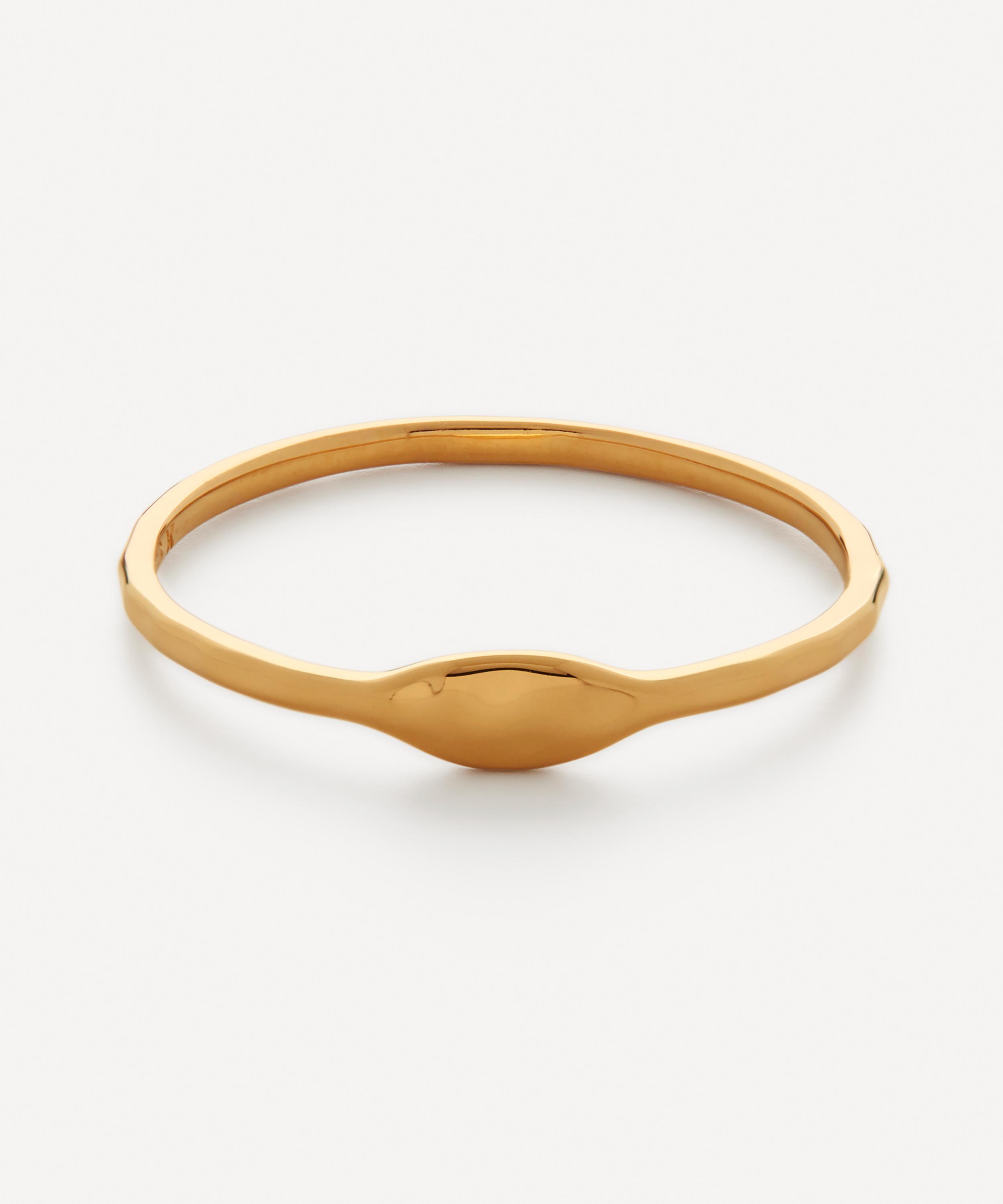 Monica Vinader - 18ct Gold Plated Vermeil Silver Siren Muse Mini Band Ring image number 