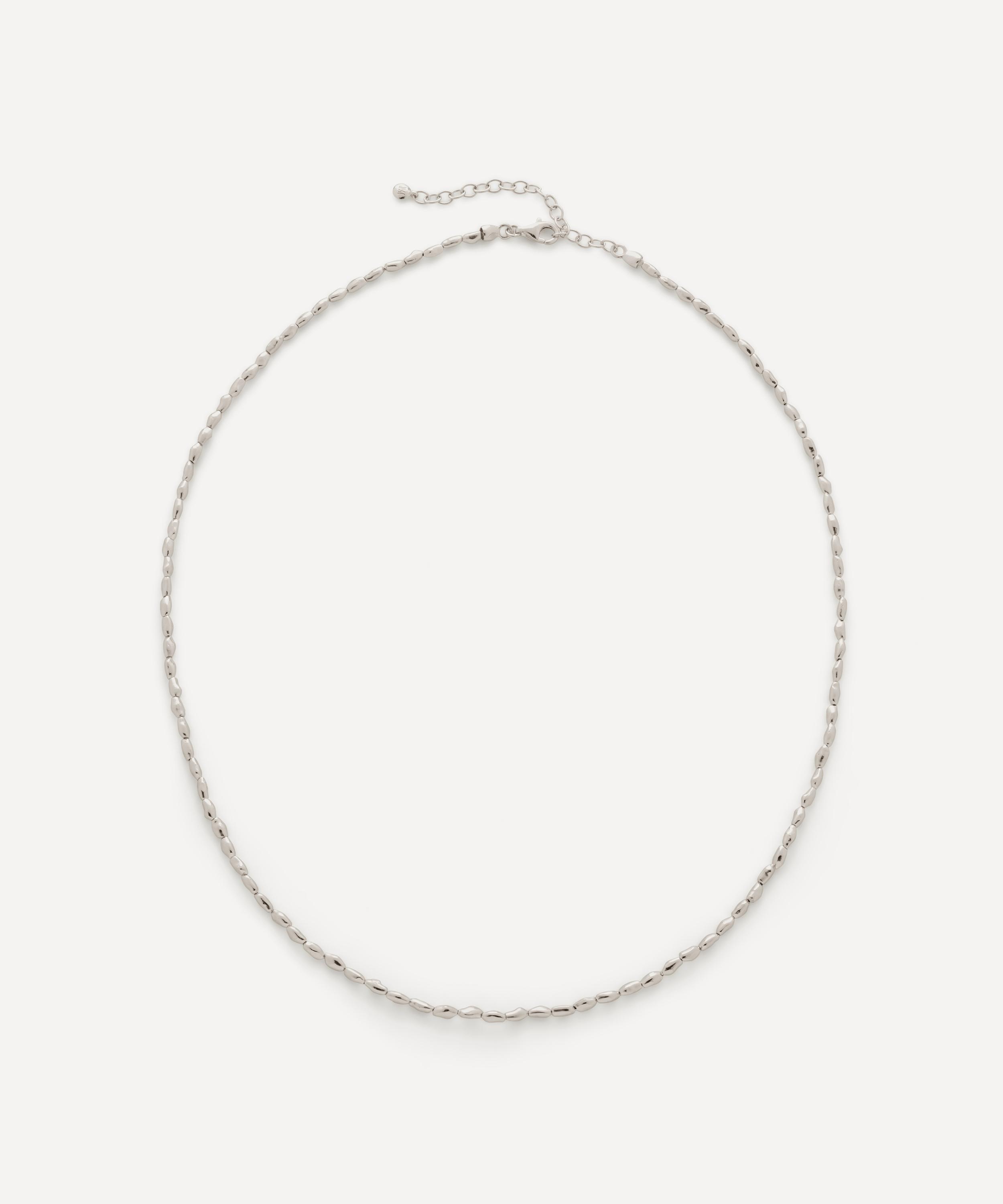 Monica Vinader - Sterling Silver 16-18" Mini Nugget Beaded Necklace image number 0