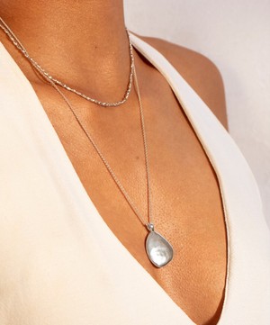 Monica Vinader - Sterling Silver 16-18" Mini Nugget Beaded Necklace image number 1