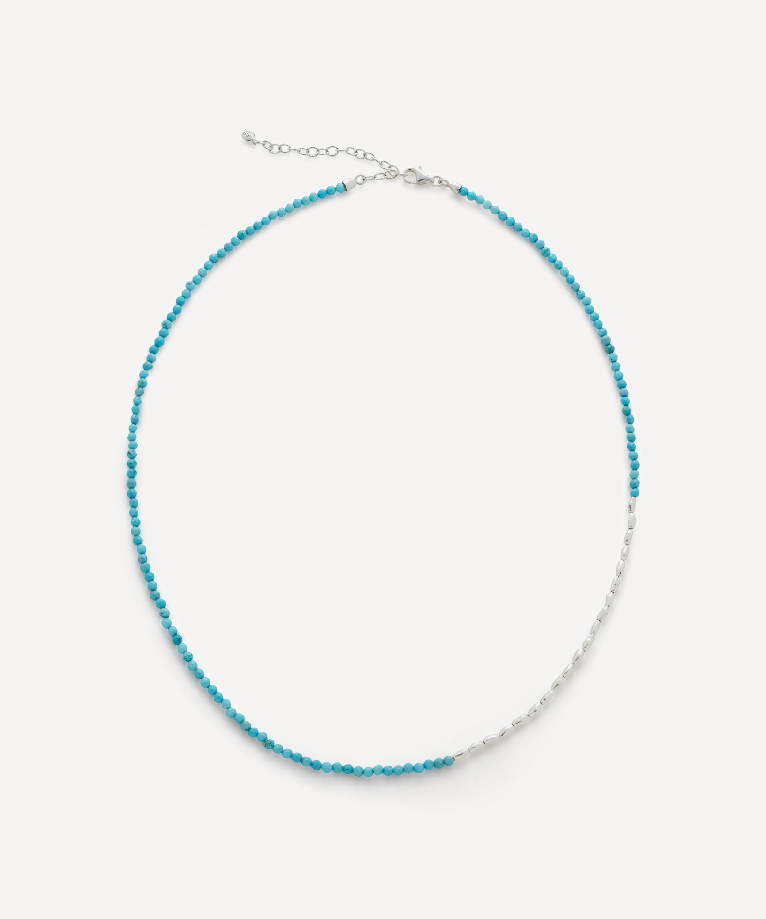 Monica Vinader - Sterling Silver Mini Nugget Gemstone Beaded Necklace