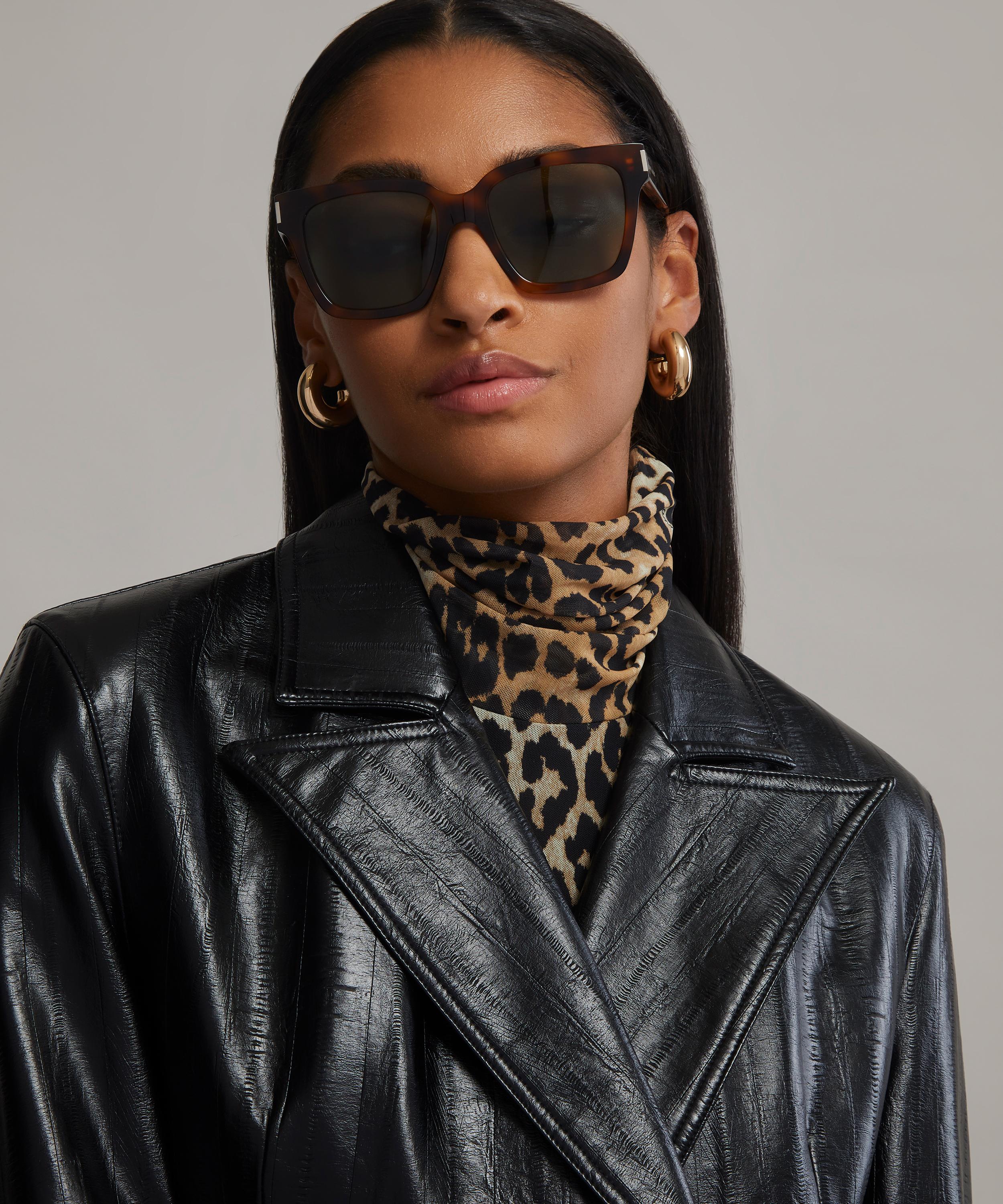 Saint Laurent - Tortoiseshell Square-Frame Acetate Sunglasses image number 1