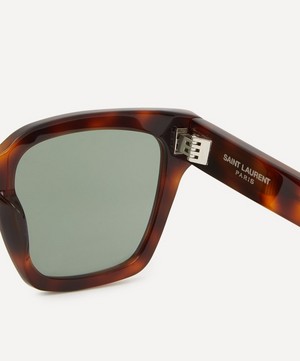 Saint Laurent - Tortoiseshell Square-Frame Acetate Sunglasses image number 3