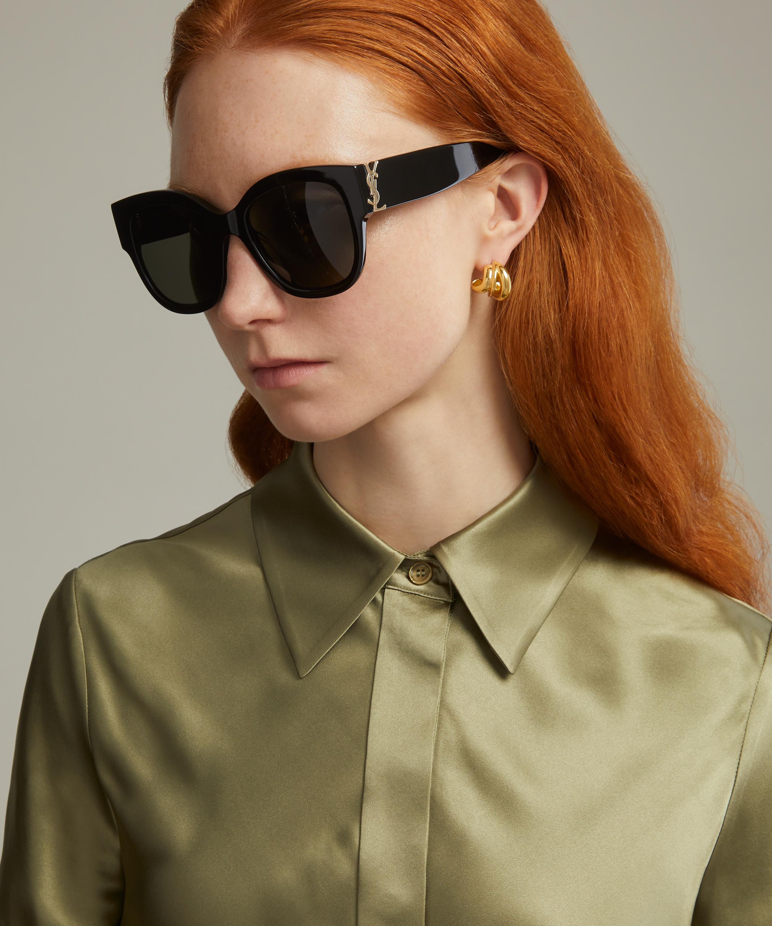 Saint Laurent - Square Logo Acetate Sunglasses image number 1