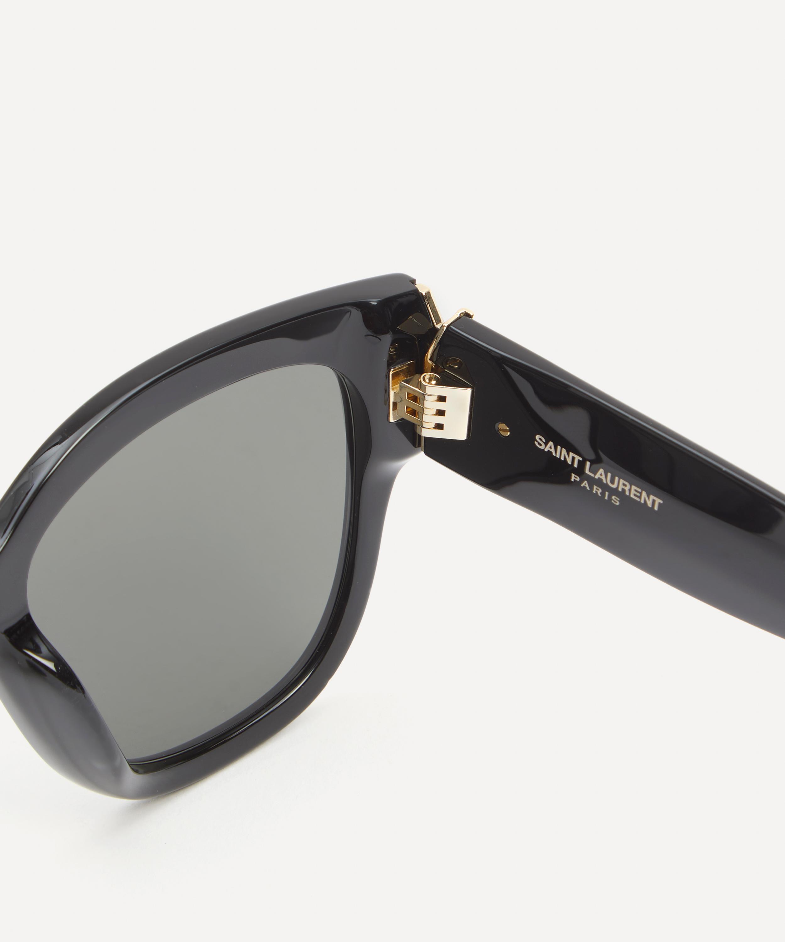 Saint Laurent - Square Logo Acetate Sunglasses image number 3