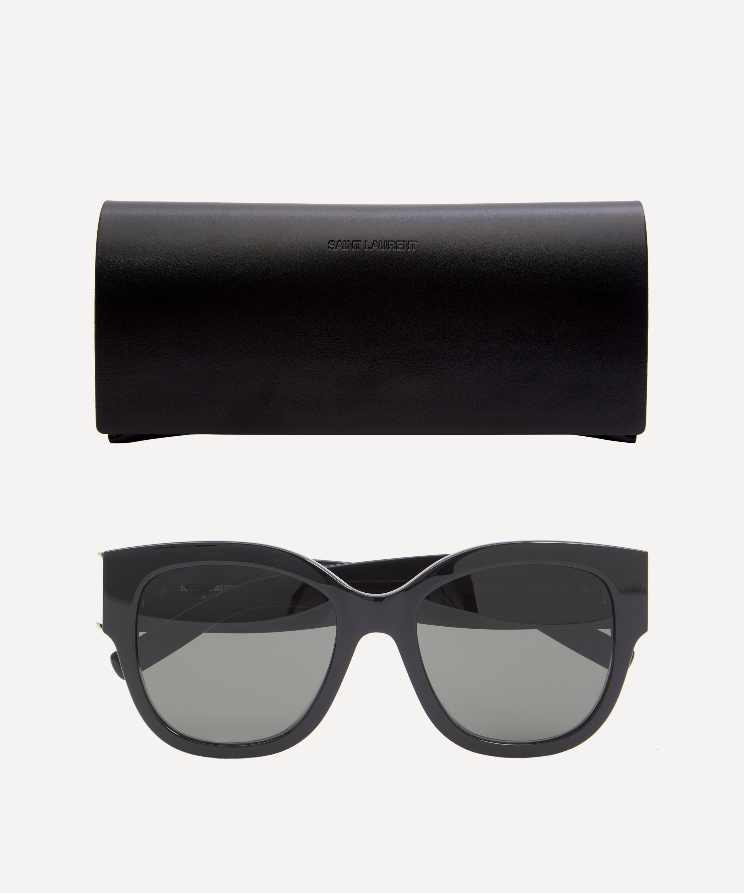 Saint Laurent - Square Logo Acetate Sunglasses image number 4