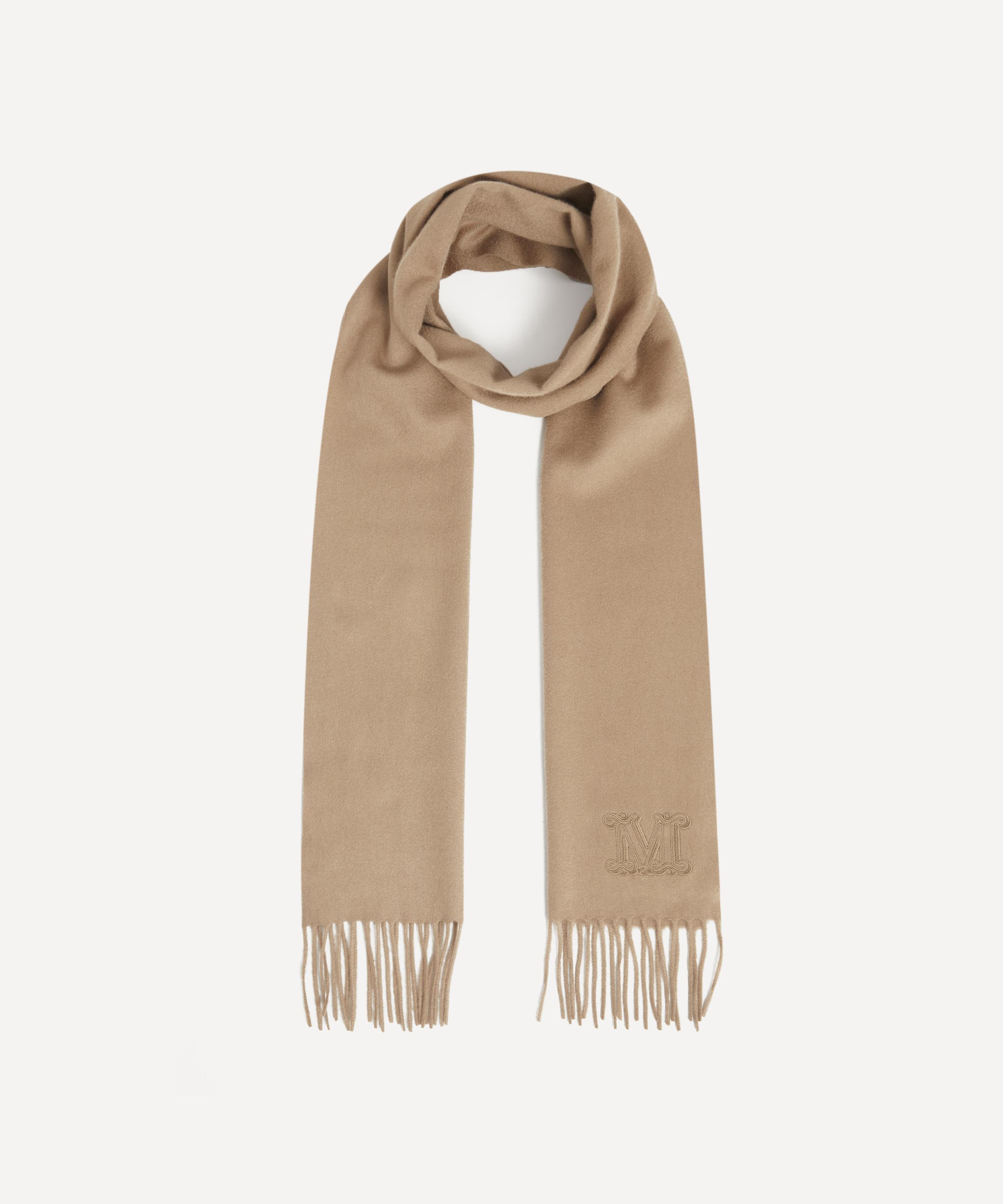 Max Mara Cashmere Scarf with Embroidered Monogram