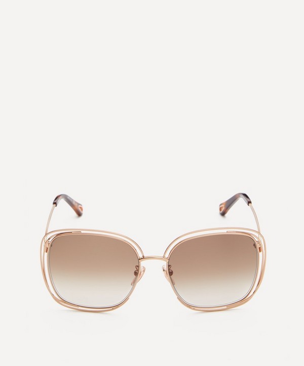 Chloé - Oversized Square Metal Sunglasses image number null