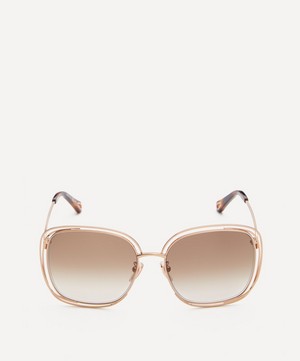 Chloé - Oversized Square Metal Sunglasses image number 0