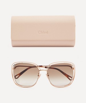 Chloé - Oversized Square Metal Sunglasses image number 4