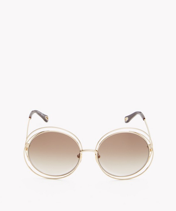 Chloé - Oversized Round Metal Sunglasses image number null