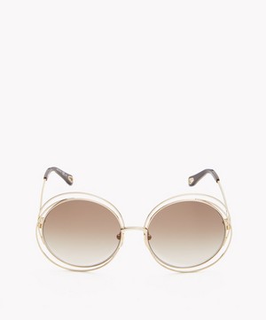 Chloé - Oversized Round Metal Sunglasses image number 0