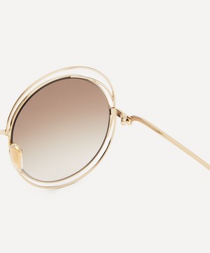 Chloé - Oversized Round Metal Sunglasses image number 3