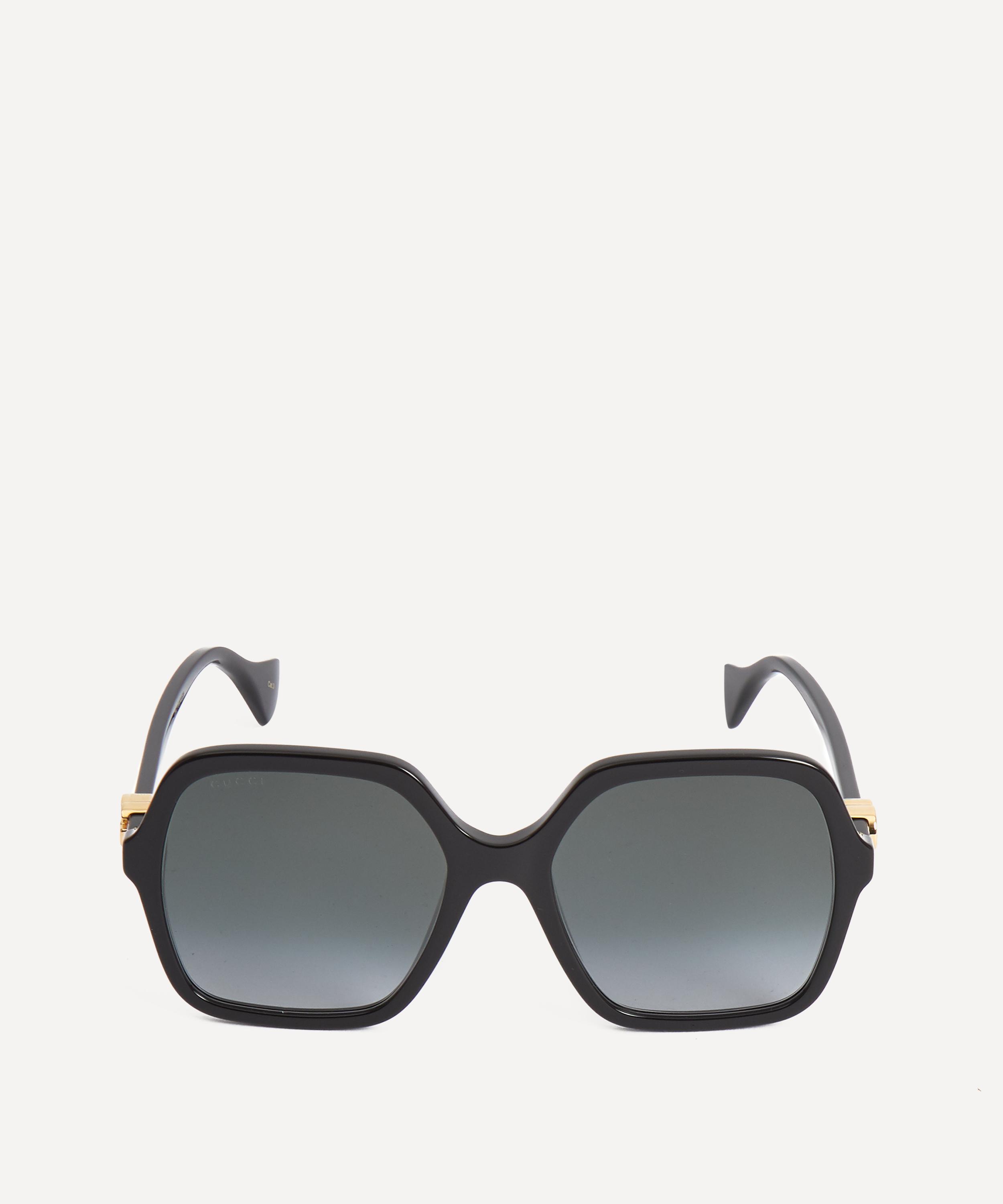 Gucci oversized square sunglasses hot sale black