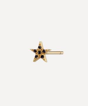 9ct Gold Black Diamond Star Stud Earring