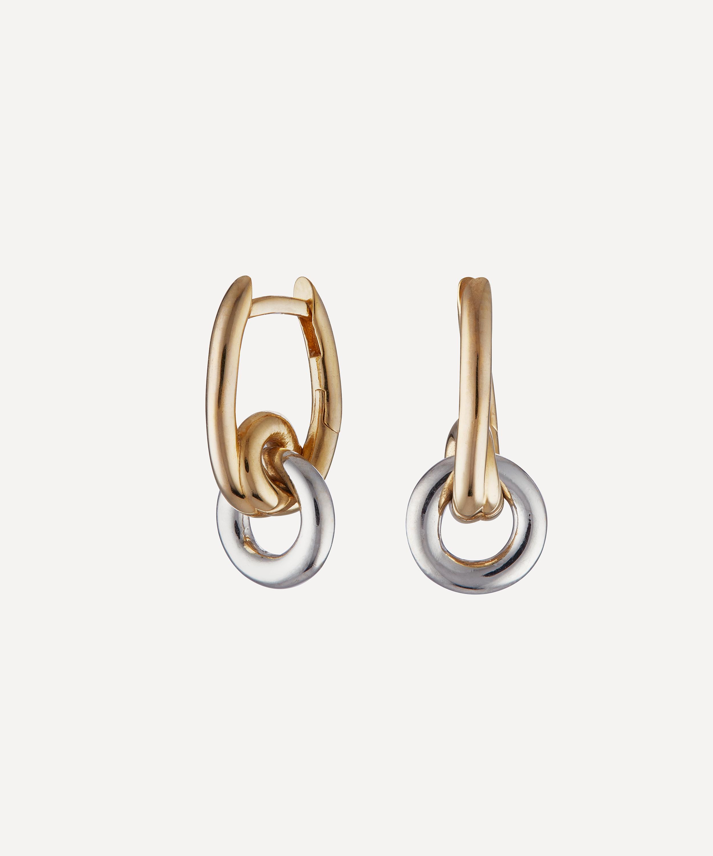Otiumberg - Gold Plated Vermeil Silver Loop Drop Hoop Earrings image number 0