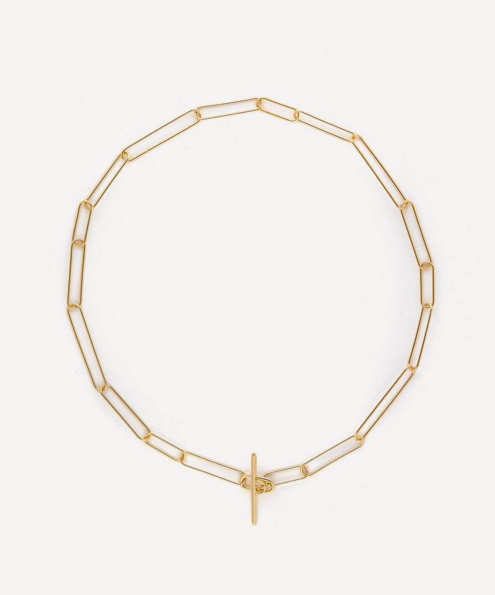 Otiumberg - Gold Plated Vermeil Silver Paperclip Link Chain Necklace