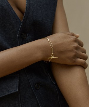 Otiumberg - Gold Plated Vermeil Silver Two Chain Paperclip Bracelet image number 0
