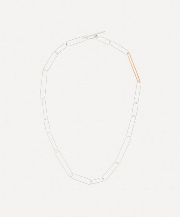 Otiumberg - Mixed Metal Paperclip Link Chain Necklace image number null