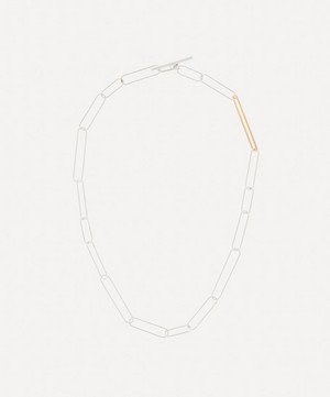 Otiumberg - Mixed Metal Paperclip Link Chain Necklace image number 0