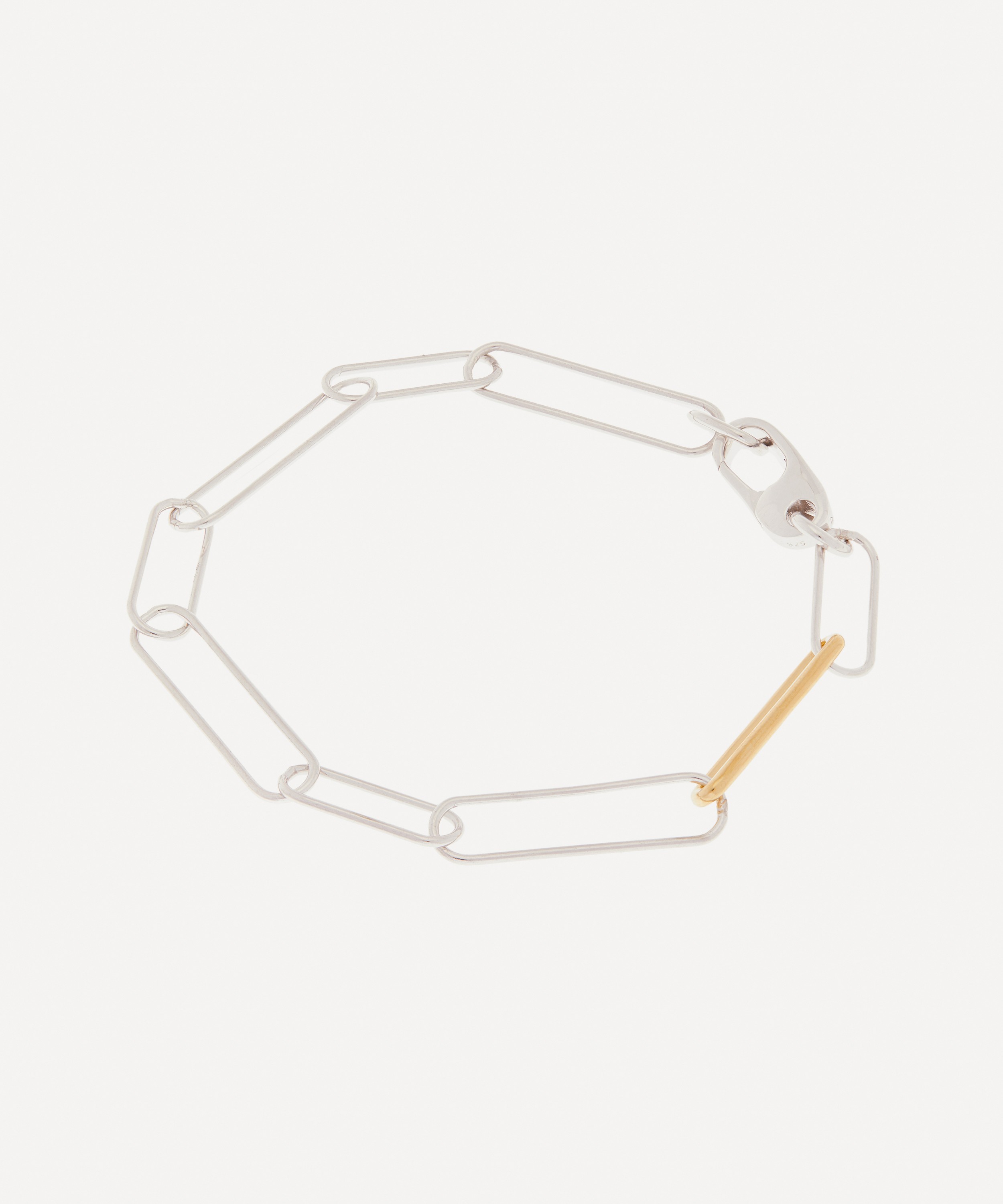 Otiumberg - Mixed Metal Paperclip Link Chain Bracelet image number 2