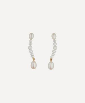 Gold Plated Vermeil Silver Pearl Drop Earrings