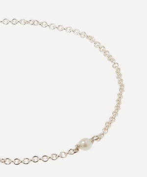 Stephanie Schneider - Sterling Silver White Akoya Pearl Chain Bracelet image number 3
