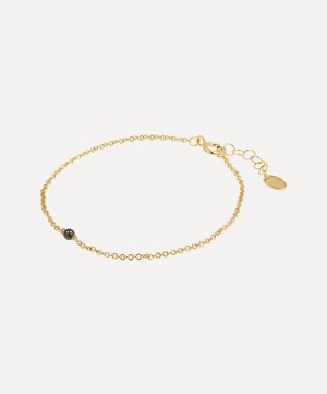 Stephanie Schneider - Gold-Plated Black Akoya Pearl Chain Bracelet image number 2