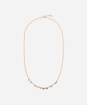 Stephanie Schneider - Rose Gold-Plated Grey Diamond and Blue Sapphire Chain Necklace image number 0
