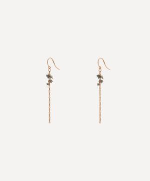Stephanie Schneider - Rose Gold-Plated Grey Diamond and Blue Sapphire Chain Earrings image number 2