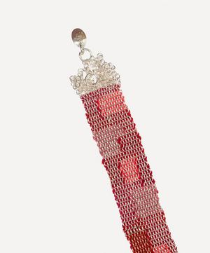 Stephanie Schneider - Sterling Silver Wide Pink Coral Chain Bracelet image number 2