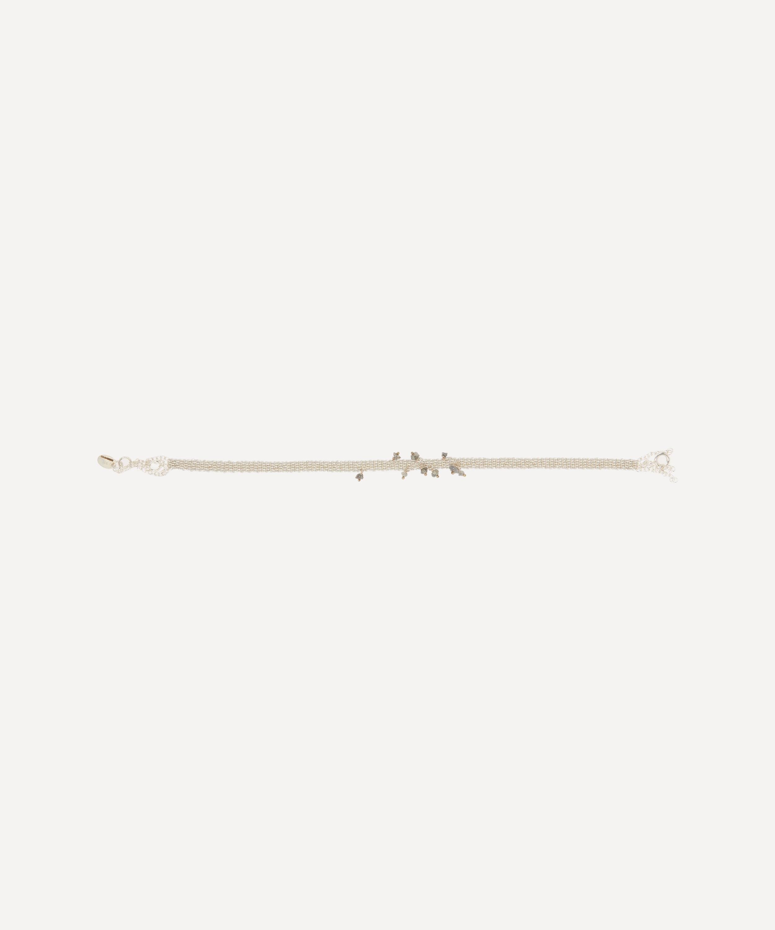 Stephanie Schneider - Sterling Silver Grey Diamond Woven Chain Bracelet image number 0