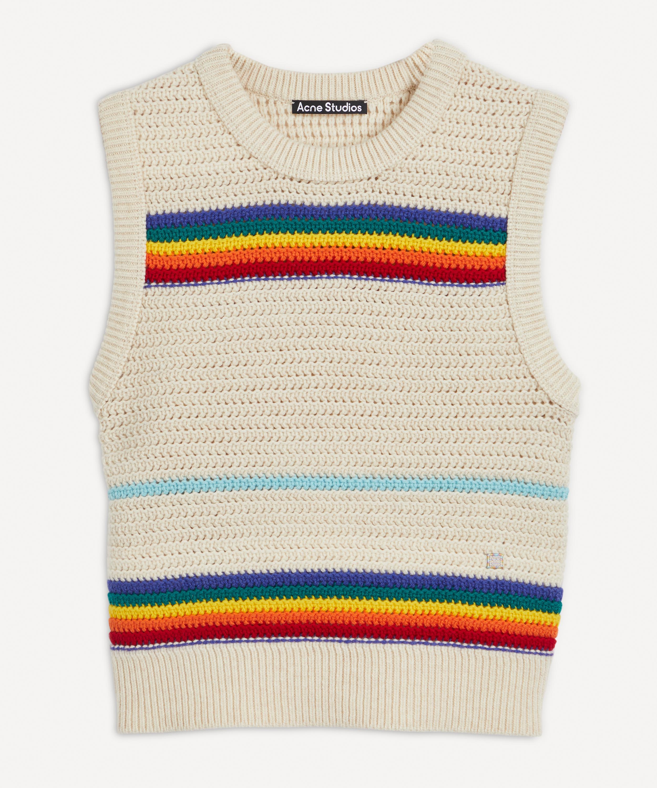 100%ウールAcne Studios Kavram Rainbow Knit Gilet