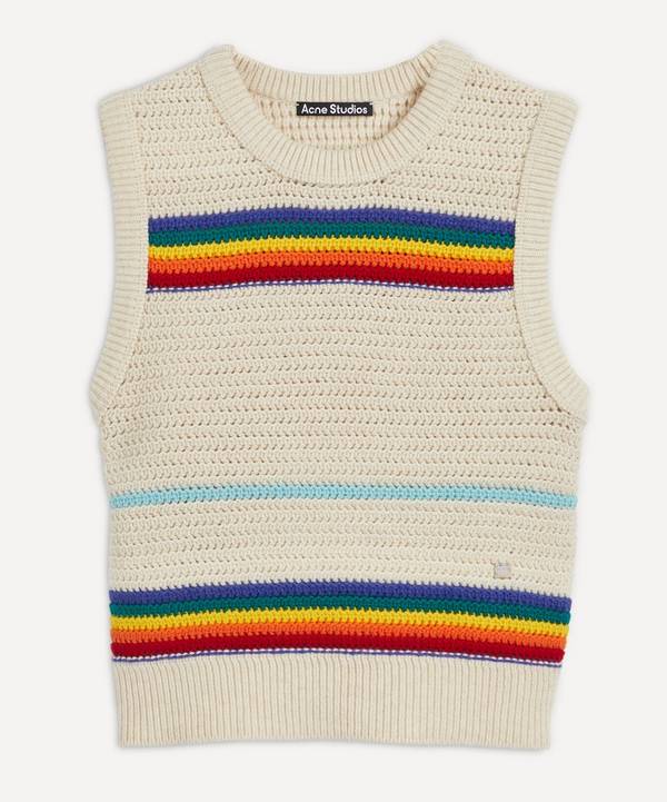 Acne Studios - Rainbow Crochet Knitted Wool Vest image number 0