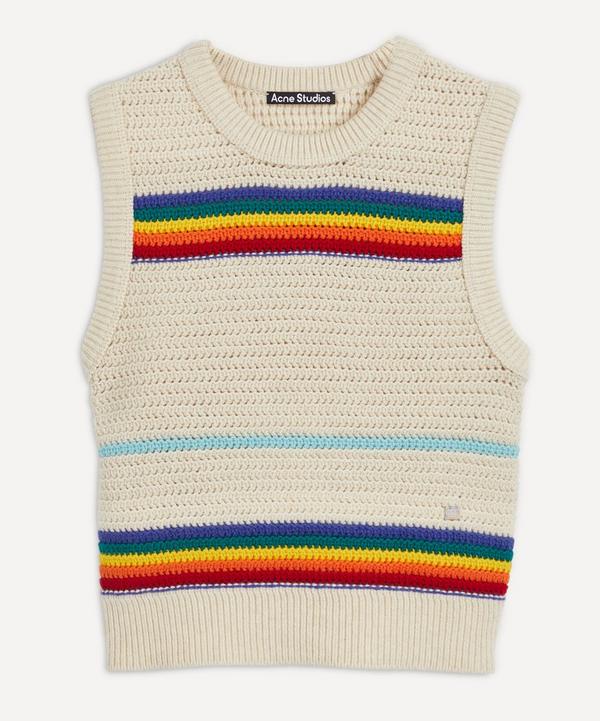 Acne Studios - Rainbow Crochet Knitted Wool Vest image number null