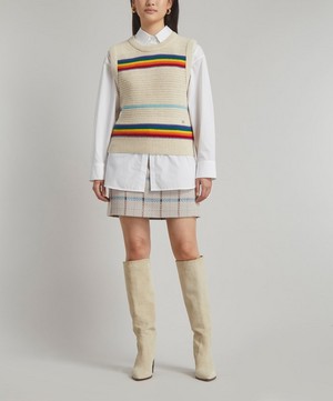 Acne Studios - Rainbow Crochet Knitted Wool Vest image number 1