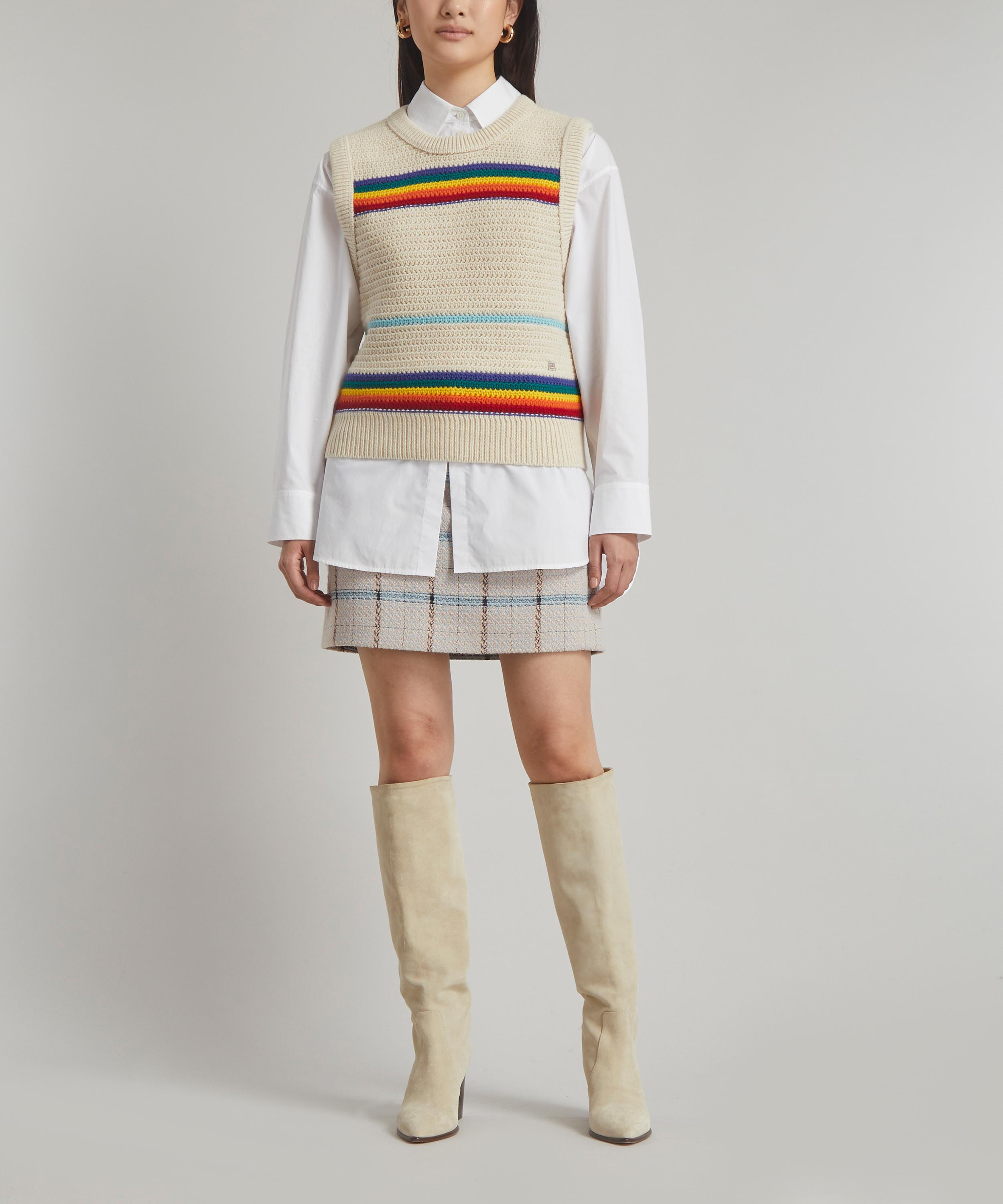 Acne Studios Rainbow Crochet Knitted Wool Vest | Liberty