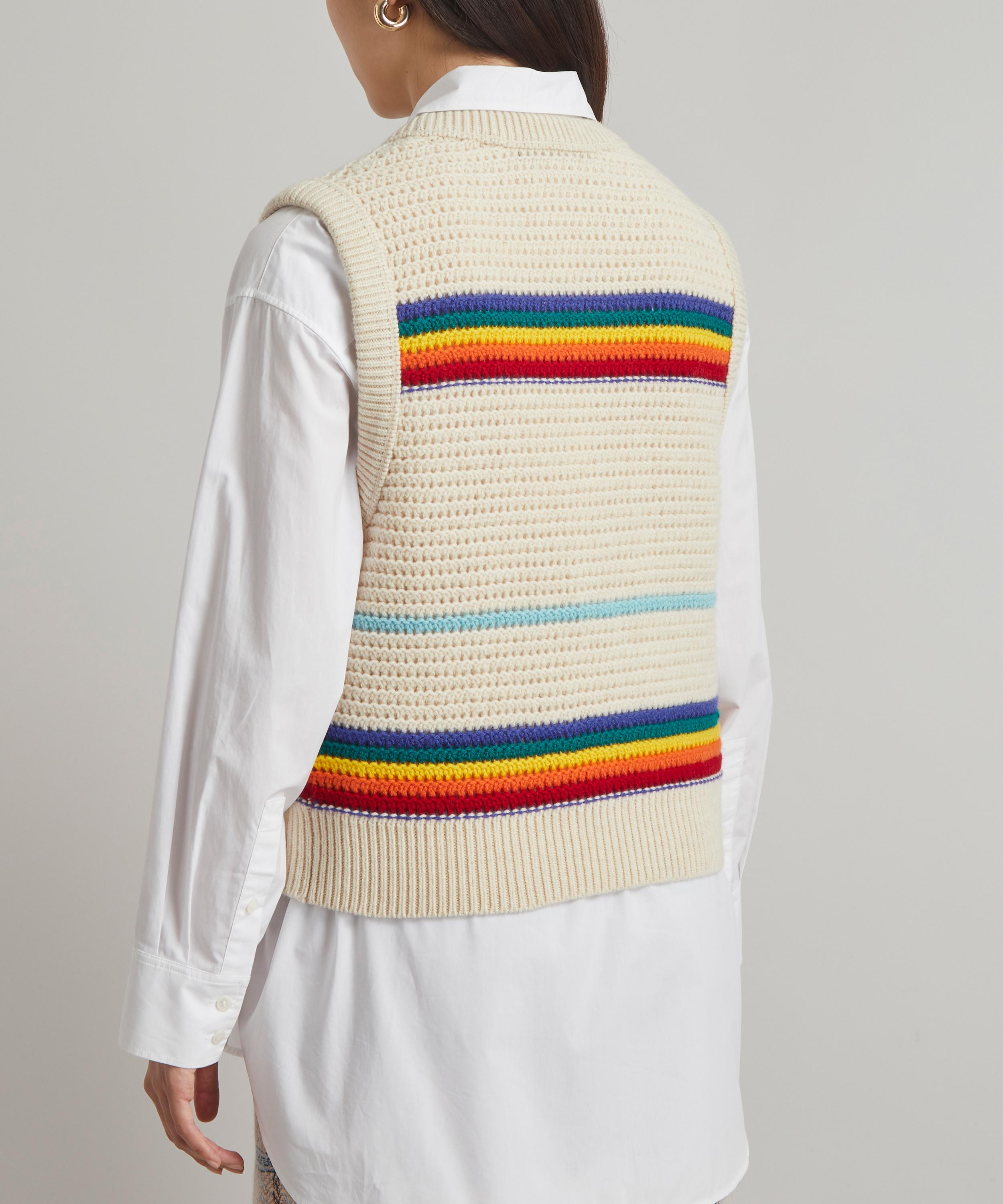 Acne Studios Rainbow Crochet Knitted Wool Vest | Liberty