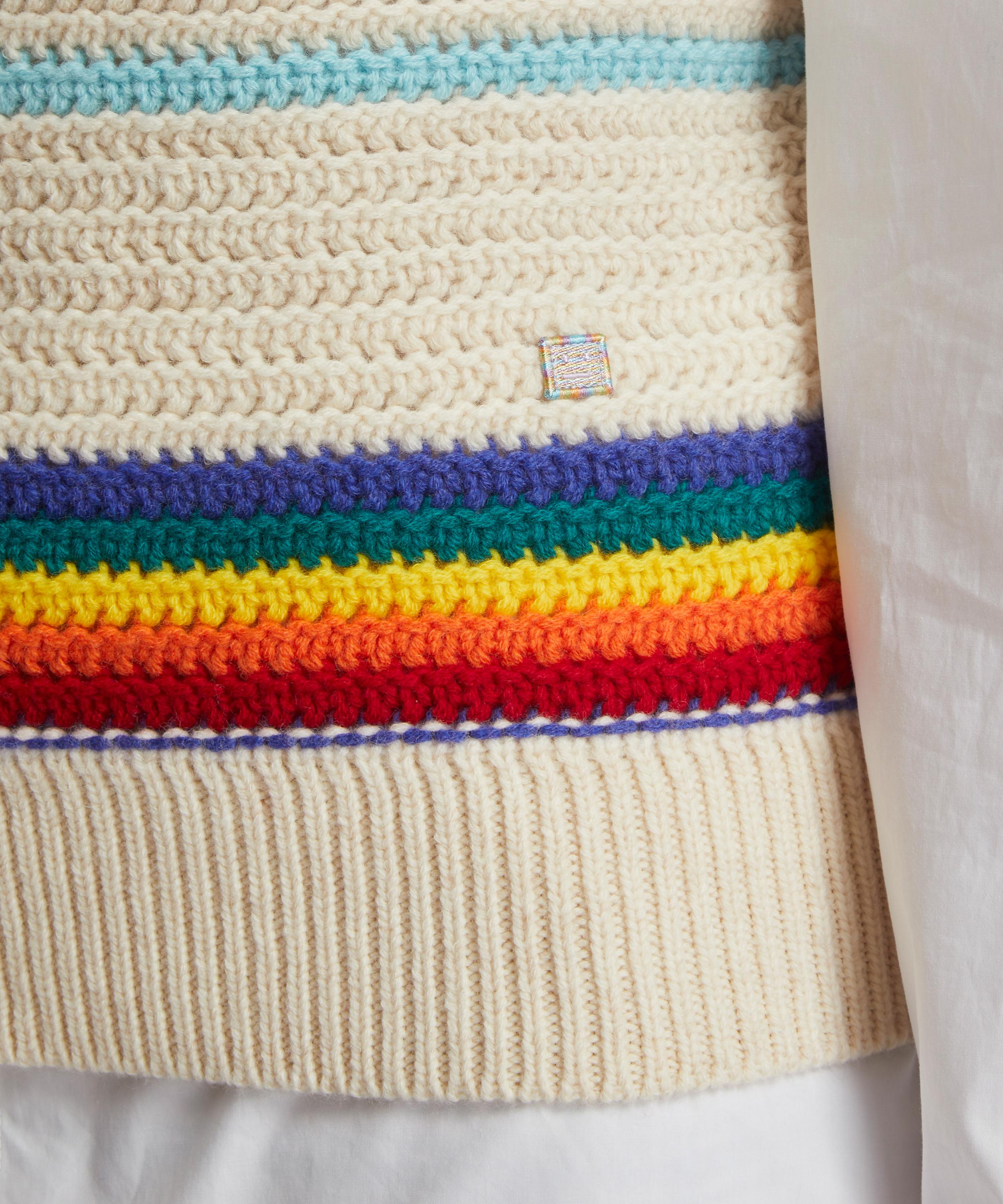 Acne Studios Rainbow Crochet Knitted Wool Vest | Liberty