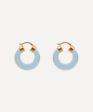 Shyla - 22ct Gold-Plated Aura Glass Hoop Earrings image number 1