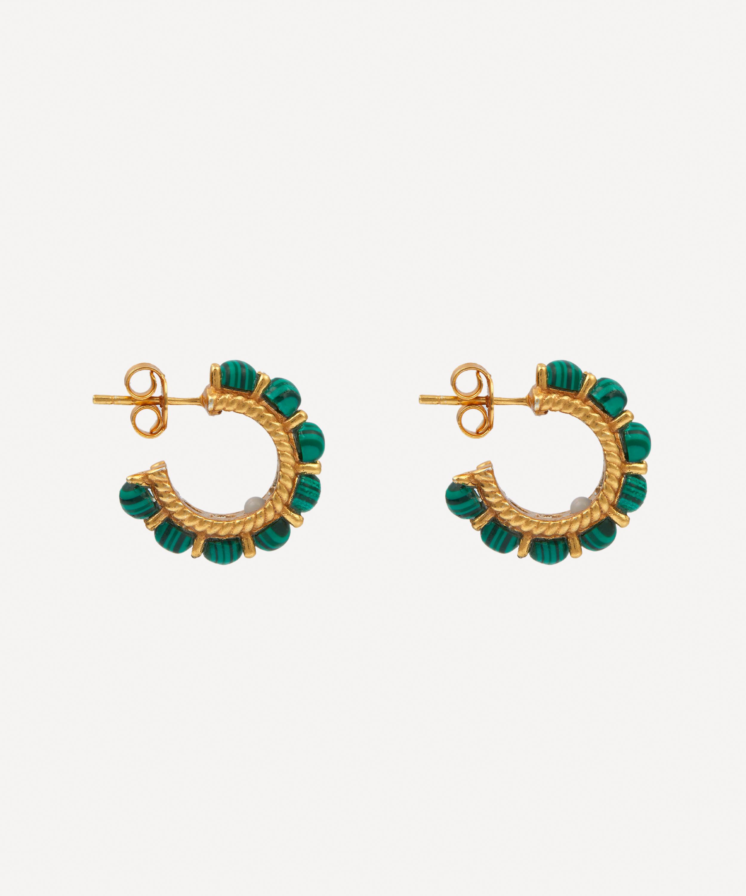 Malachite on sale hoop earrings