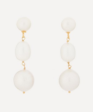 Shyla - 22ct Gold-Plated Tilda Baroque Pearl Drop Earrings image number 0